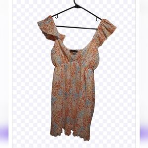 Hesperus Floral Ruffle Sleeve Women's Dress size M